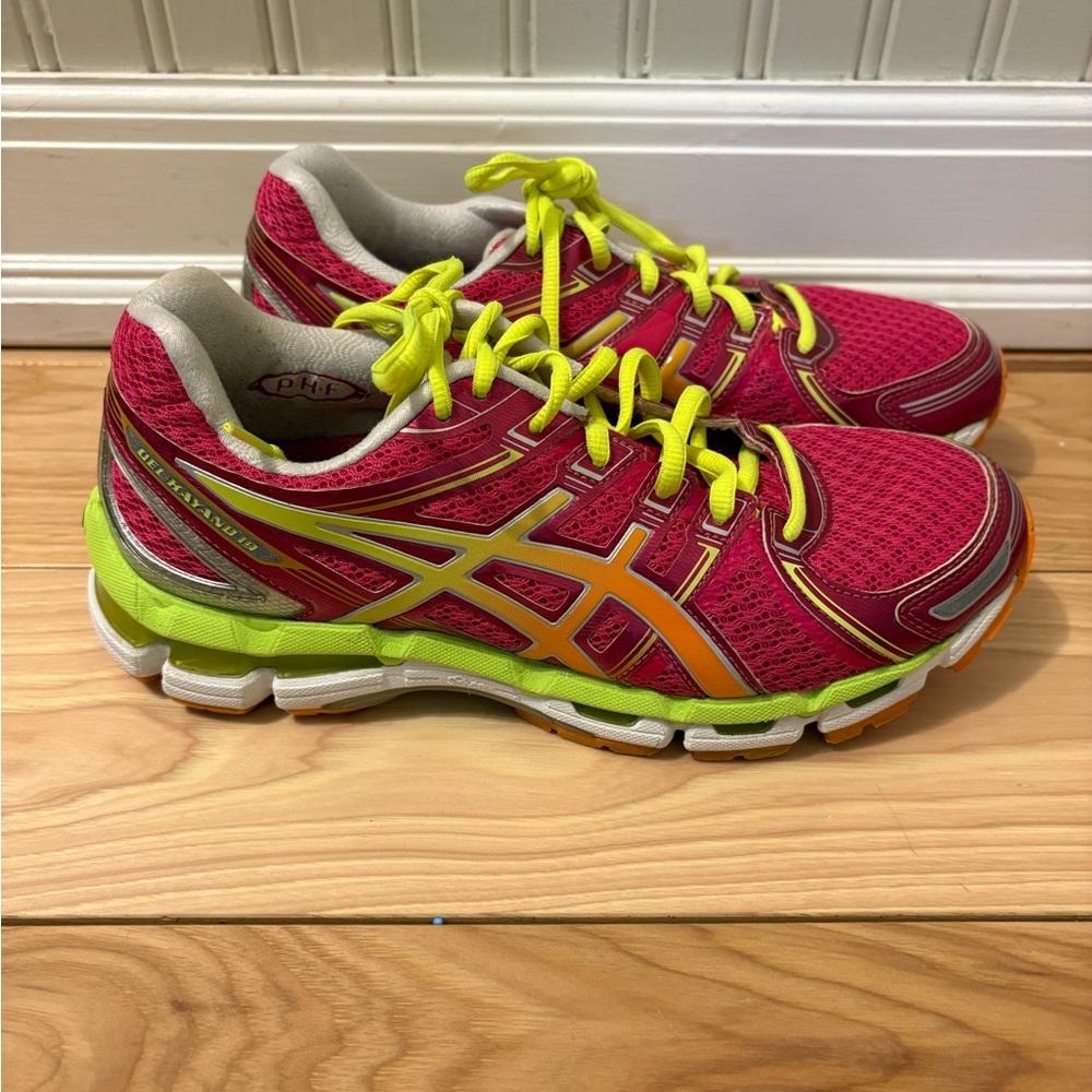 Asics Gel Kayano 19 Raspberry / Pink Mesh Running Shoes T350N Women's Size 8